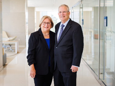 An environmental portrait of Linda P. Brodell, M.D. and Robert T. Brodell, M.D. 